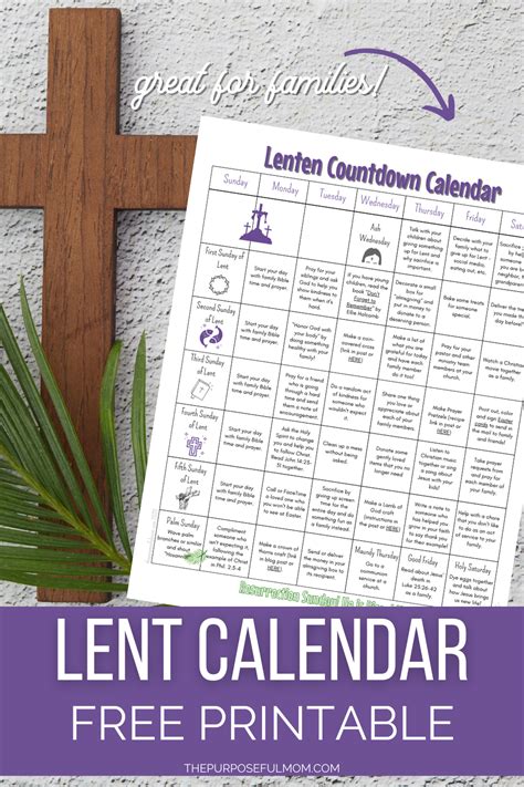 Free Printable Lent Calendar